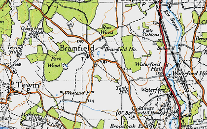 Old map of Bramfield Ho in 1946