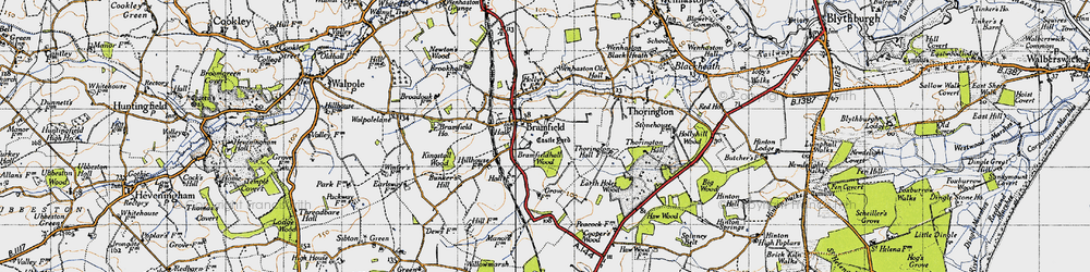 Old map of Bramfieldhall Wood in 1946