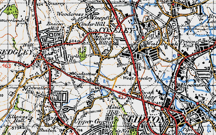 Old map of Bramford in 1946