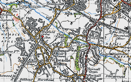 Old map of Bramhall Park in 1947