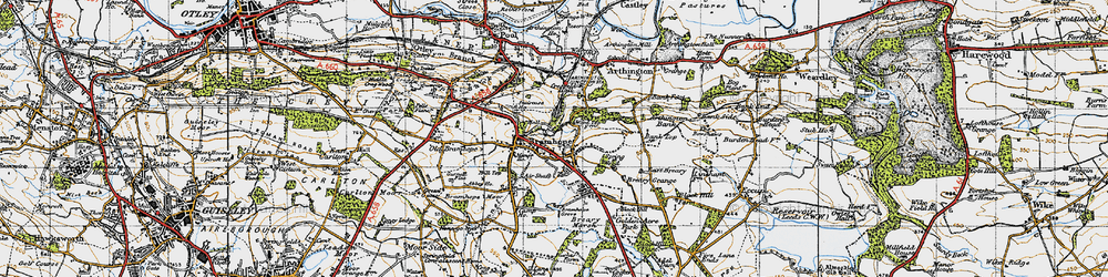 Old map of Bramhope in 1947