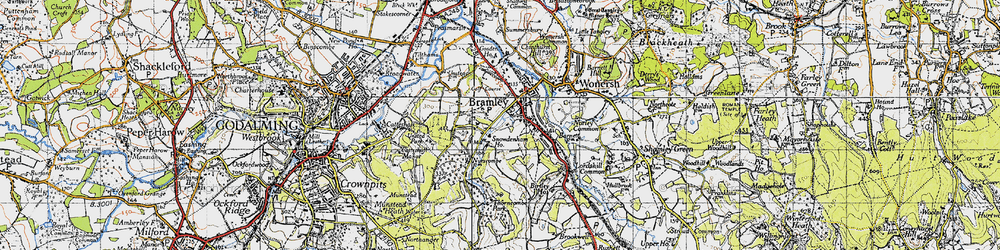 Old map of Bramley in 1940