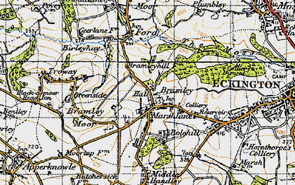 Old map of Bramley in 1947