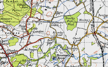 Old map of Beaurepaire Ho in 1945