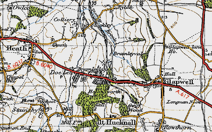 Old map of Bramley Vale in 1947