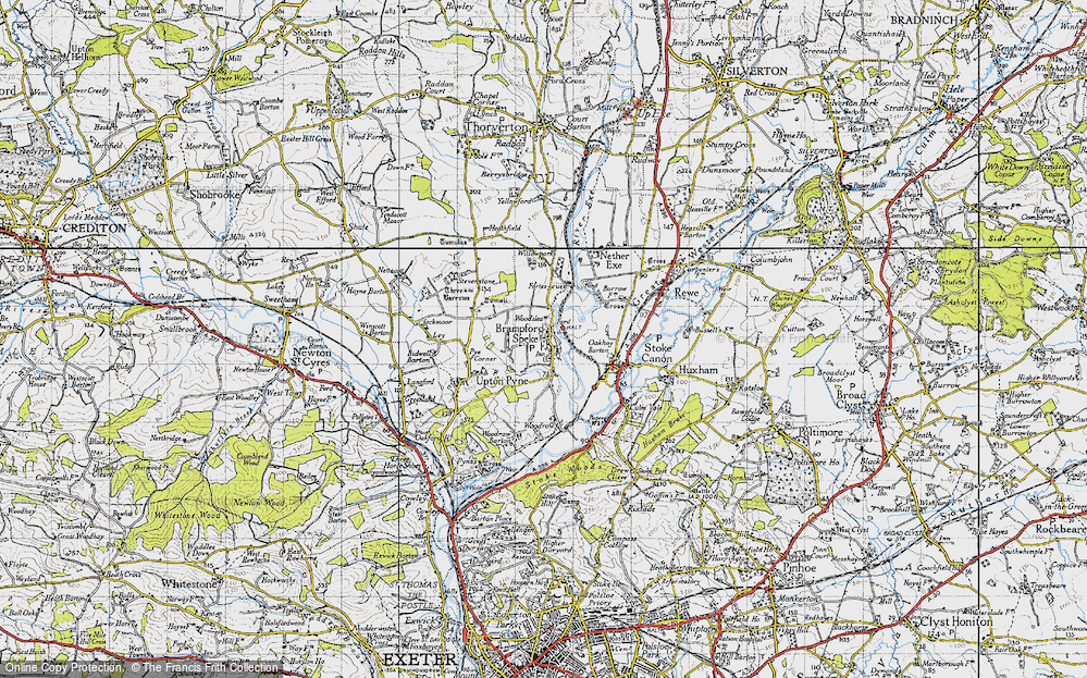 Old Map of Brampford Speke, 1946 in 1946