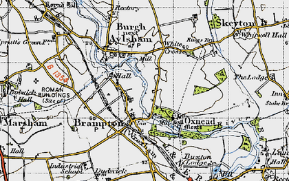 Old map of Brampton in 1945
