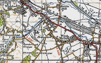Old map of Brampton in 1947