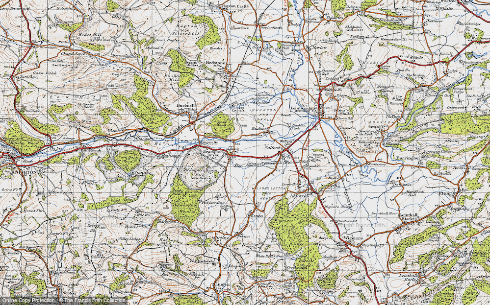 Old Map of Brampton Bryan, 1947 in 1947