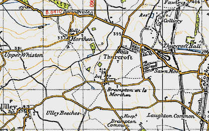 Old map of Brampton en le Morthen in 1947