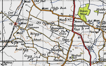 Old map of Brampton Street in 1946