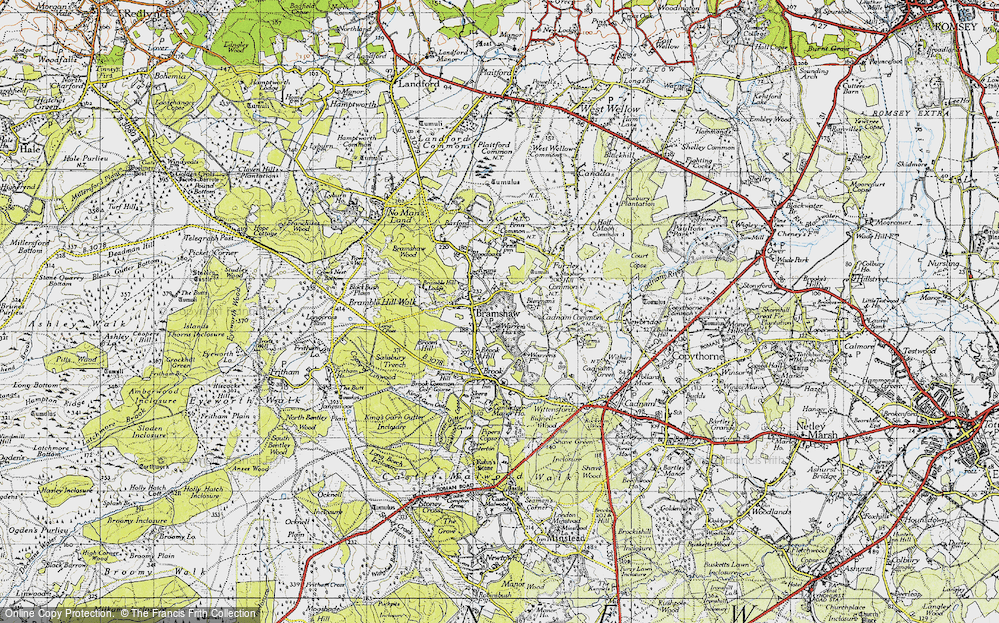 Old Map of Bramshaw, 1940 in 1940