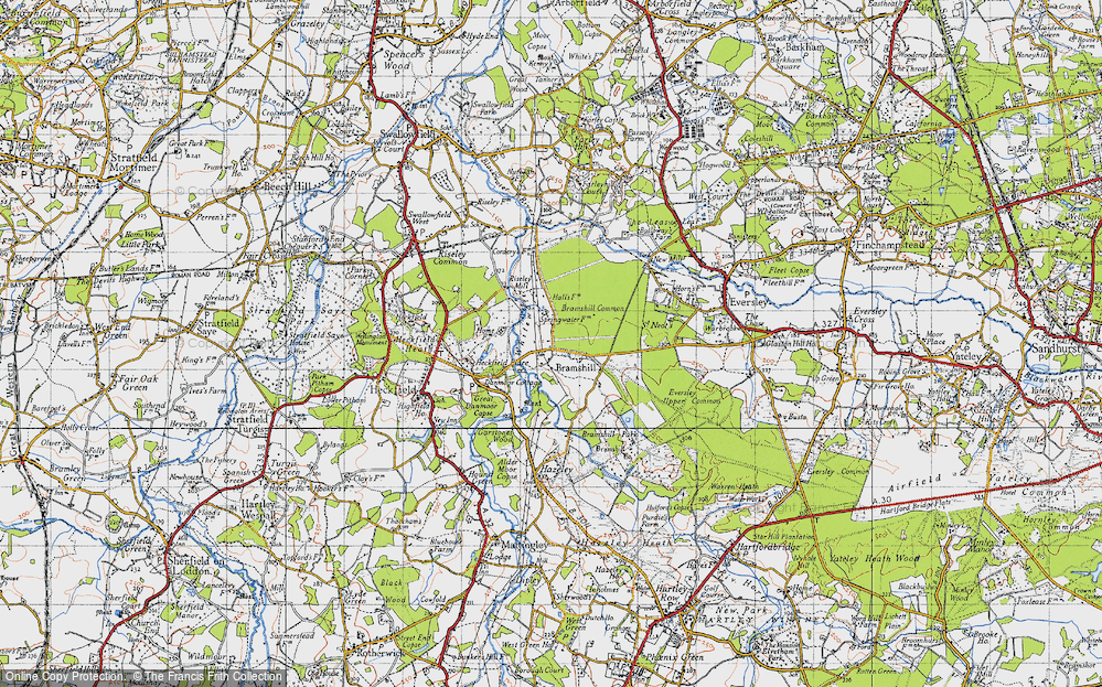 Old Map of Bramshill, 1940 in 1940