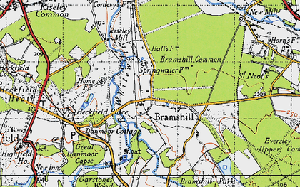 Old map of Bramshill in 1940