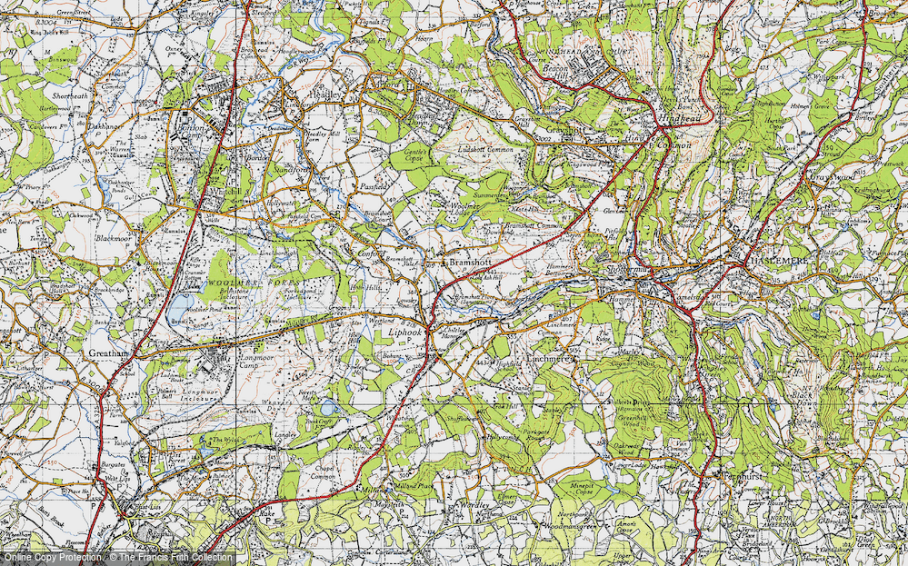 Old Map of Bramshott, 1940 in 1940