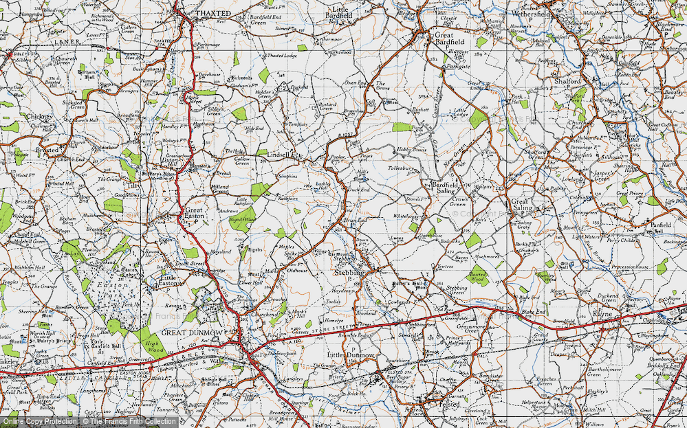 Old Map of Bran End, 1946 in 1946