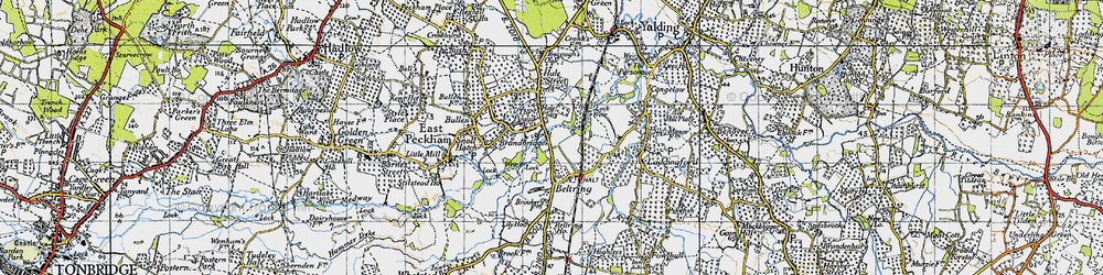 Old map of Branbridges in 1946