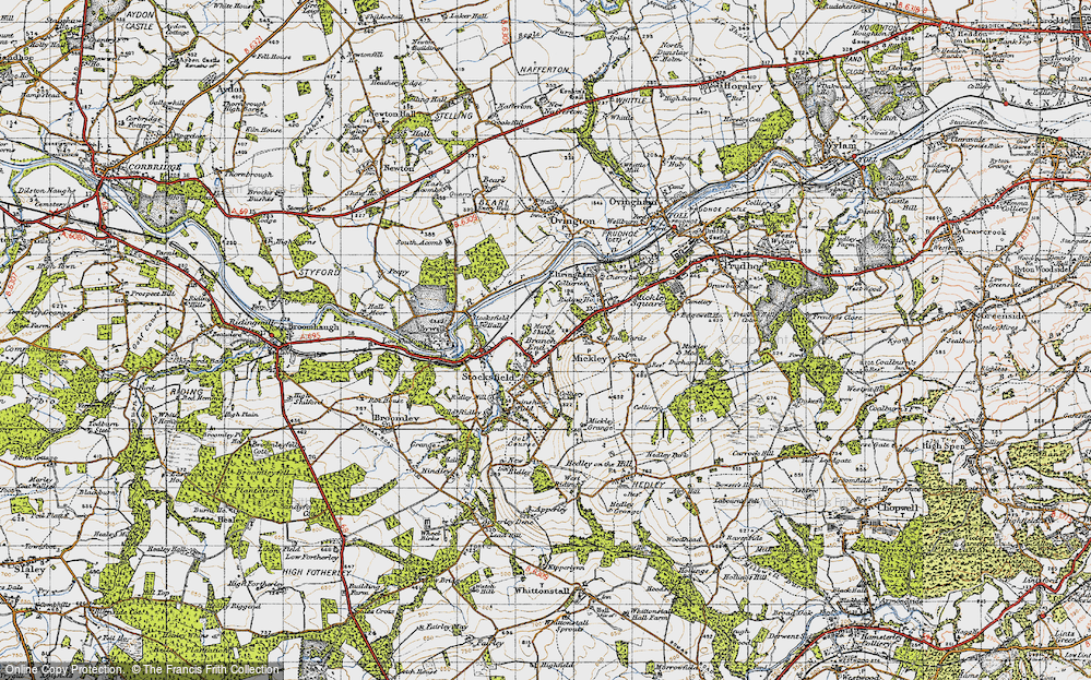 Old Map of Branch End, 1947 in 1947