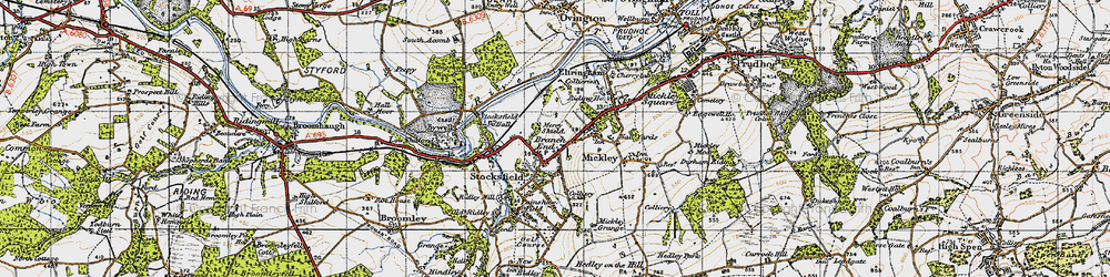 Old map of Branch End in 1947