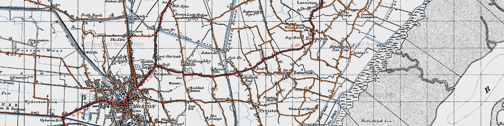 Old map of Brand End in 1946