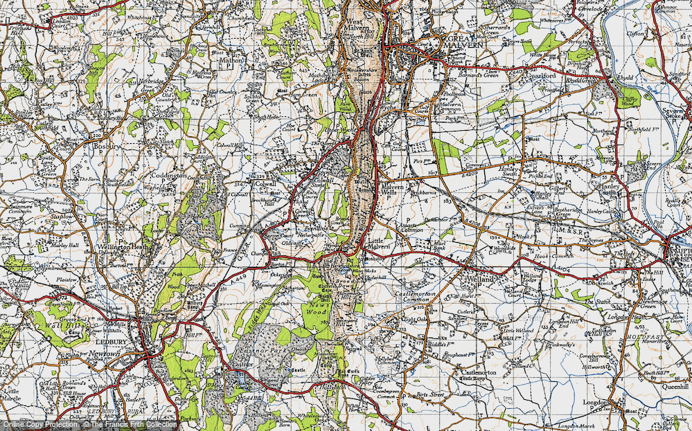 Old Map of Brand Green, 1947 in 1947