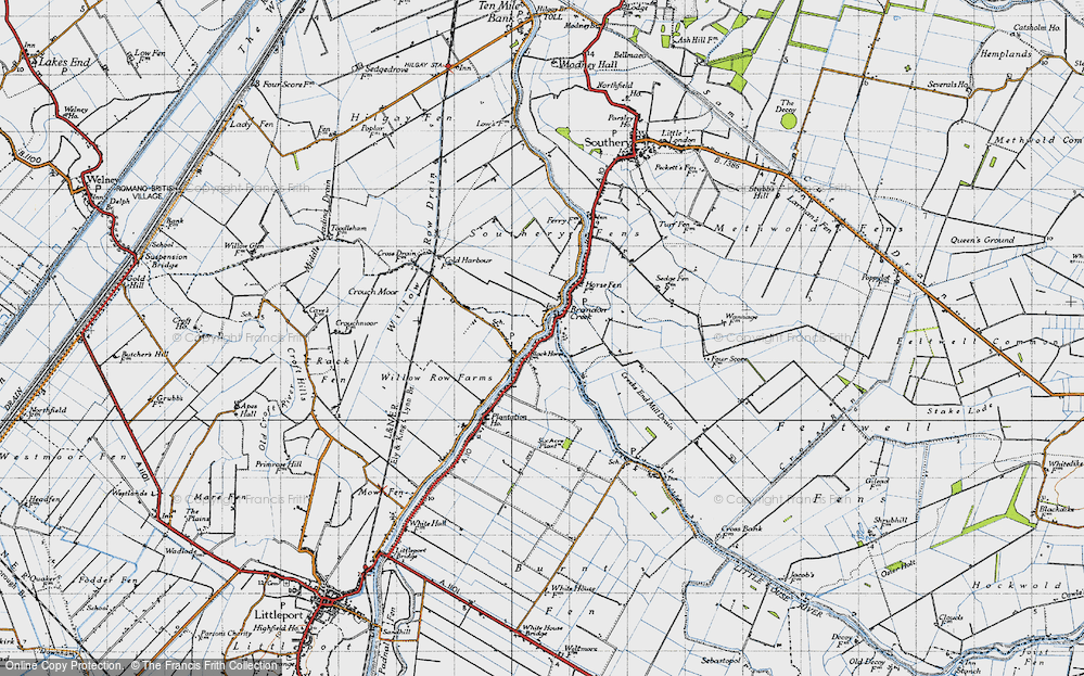 Old Map of Brandon Creek, 1946 in 1946