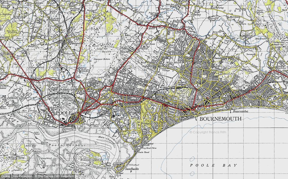 Old Map of Branksome, 1940 in 1940