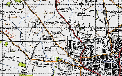 Old map of Branksome in 1947