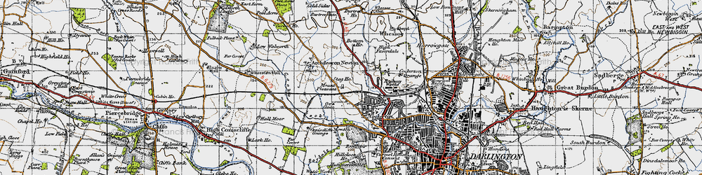 Old map of Branksome in 1947