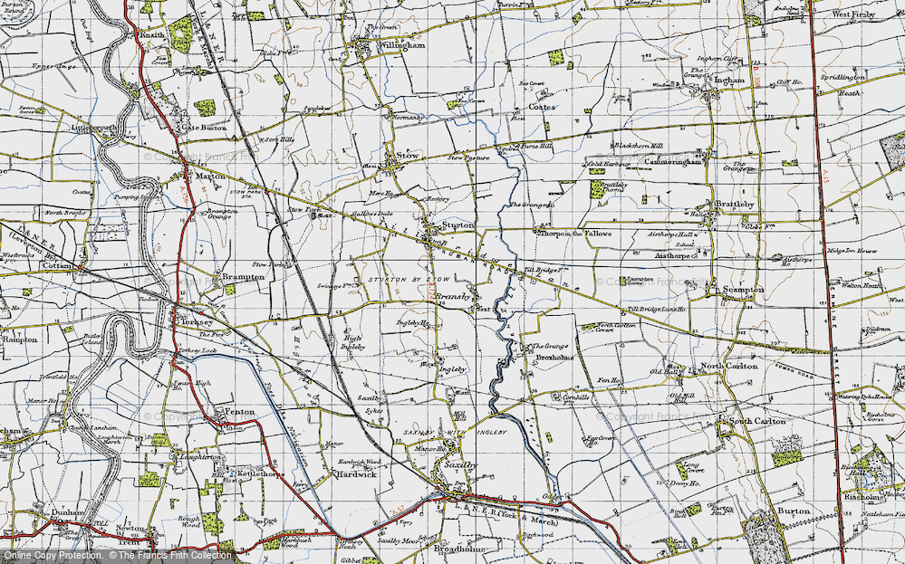 Old Map of Bransby, 1947 in 1947