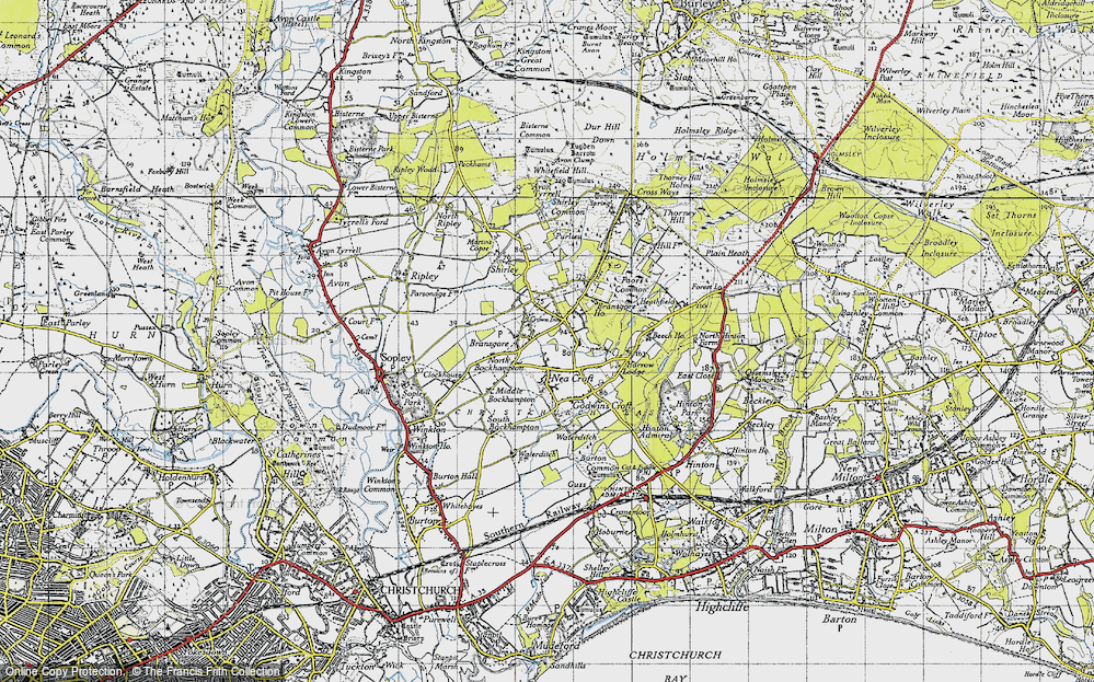 Old Map of Bransgore, 1940 in 1940