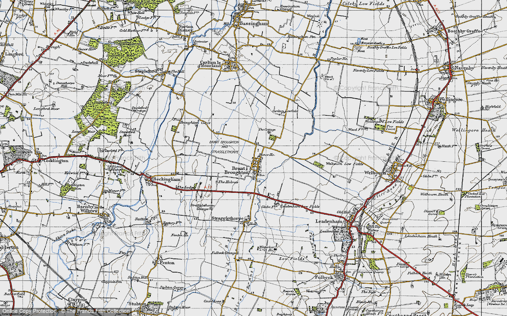 Old Map of Brant Broughton, 1947 in 1947