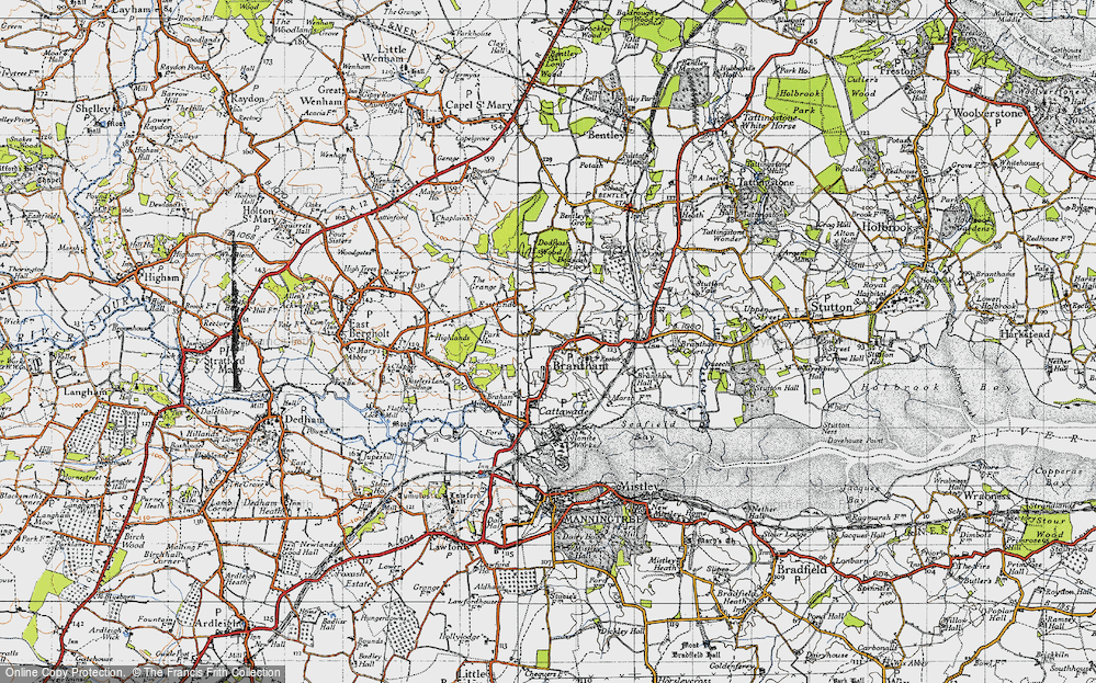Old Map of Brantham, 1946 in 1946