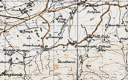 Old map of Willy Knot in 1947
