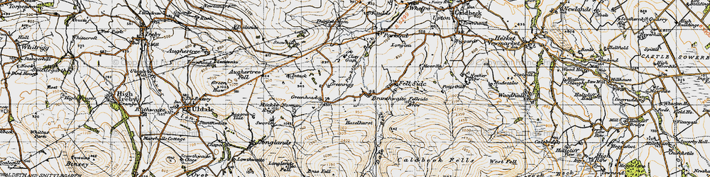Old map of Branthwaite in 1947