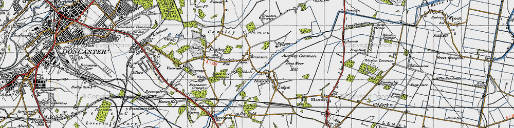 Old map of Black Carr Plantation in 1947