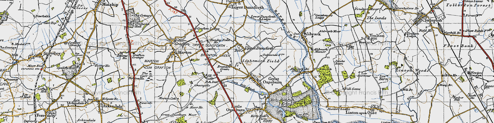 Old map of Lightmire Field in 1947