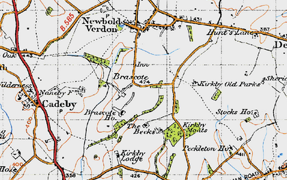 Old map of Brascote Ho in 1946