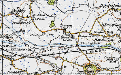 Old map of Brassey Green in 1947
