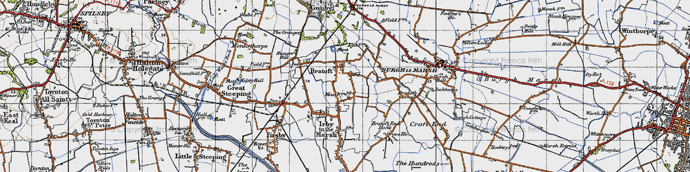 Old map of Bratoft in 1946