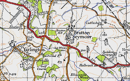 Old map of Bratton Hill in 1945