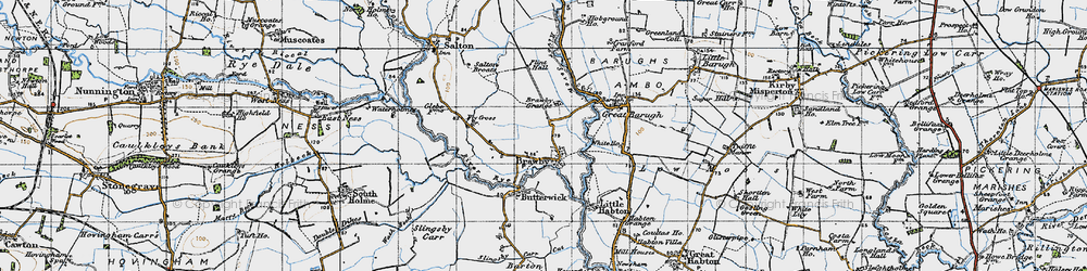 Old map of Brawby Grange in 1947