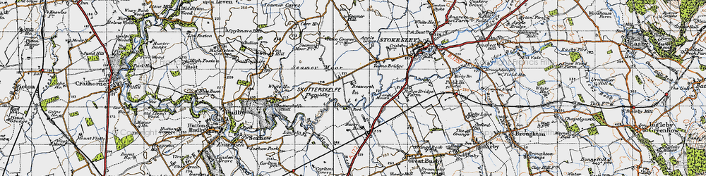 Old map of Leven Mouth in 1947