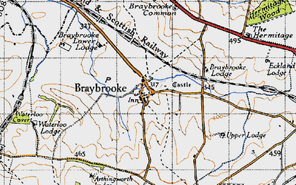Old map of Braybrooke in 1946