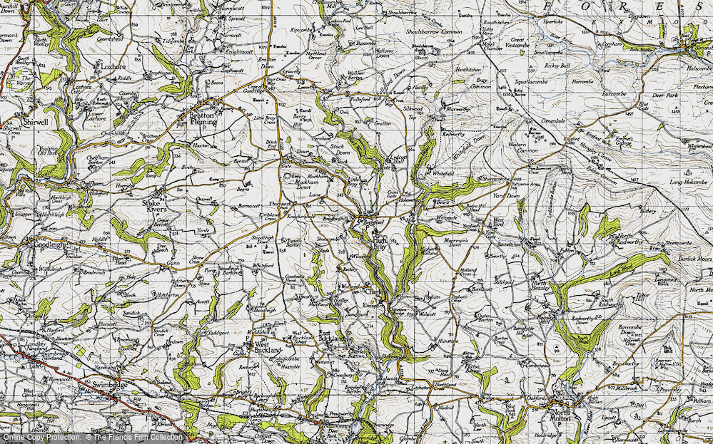 Old Map of Brayfordhill, 1946 in 1946