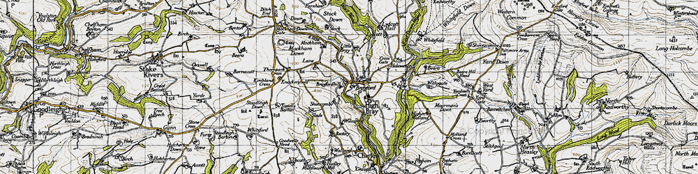 Old map of Brayfordhill in 1946