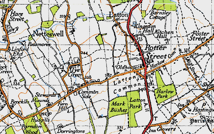 Old map of Brays Grove in 1946