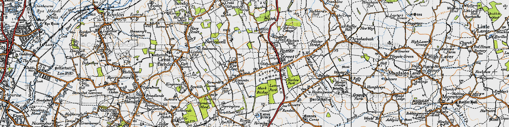 Old map of Brays Grove in 1946