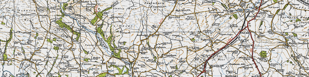 Old map of Braythorn in 1947