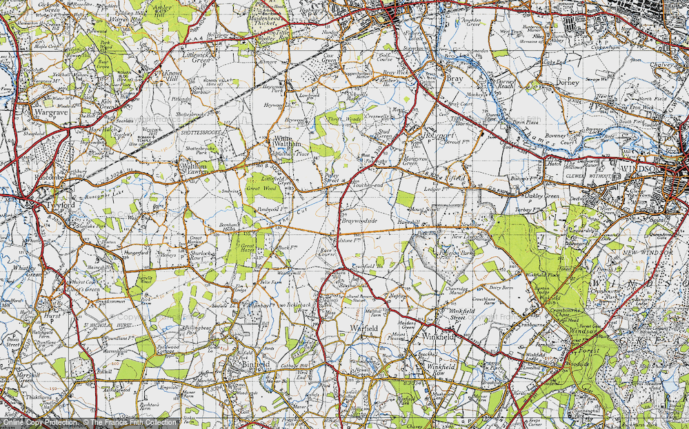 Old Map of Braywoodside, 1947 in 1947